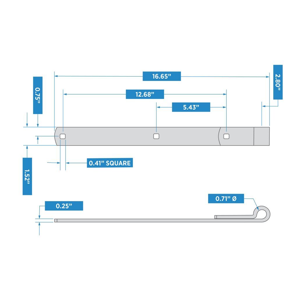National Hardware Zinc Plated Hinge Strap, 16-In