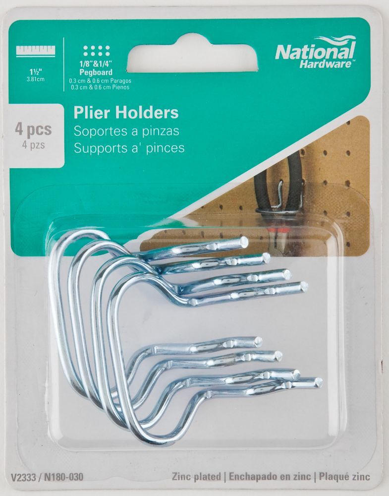 National Hardware Zinc Plated Plier Holders