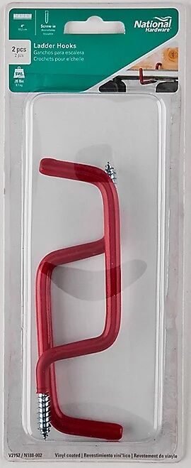 National Hardware Red Vinyl Ladder Hook, 4-In