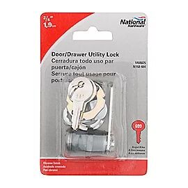 National Hardware Chrome Door/Drawer Utility Lock, 3/4-In