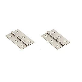 National Hardware Satin Nickel Hinge, 2 X 1 3/8-In