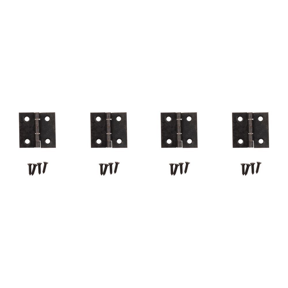 National Hardware Oil Rubbed Bronze Hinge, 1-In x 1-In, 4-Pk