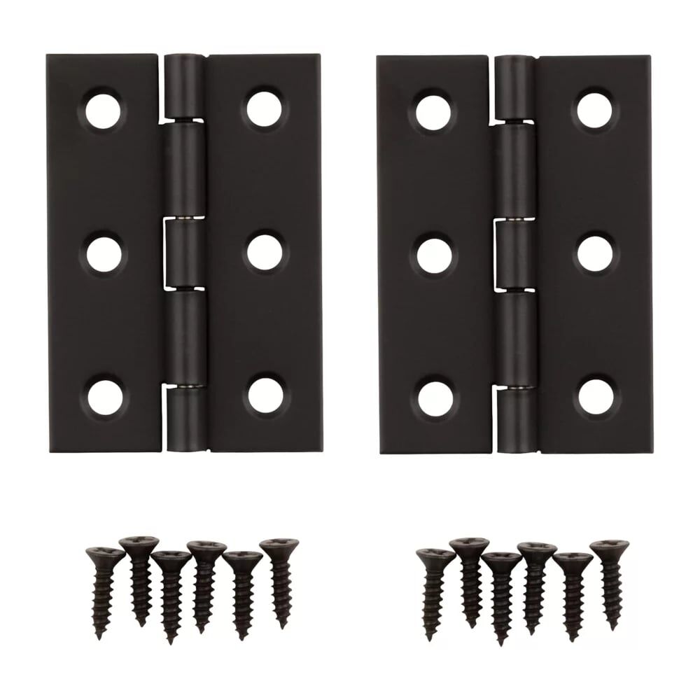 National Hardware Oil Rubbed Bronze Hinge, 1-1/2-In X 1-1/4-In