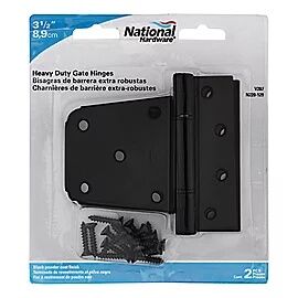 National Hardware Extra Heavy Black Gate Hinge, 3-1/2-In