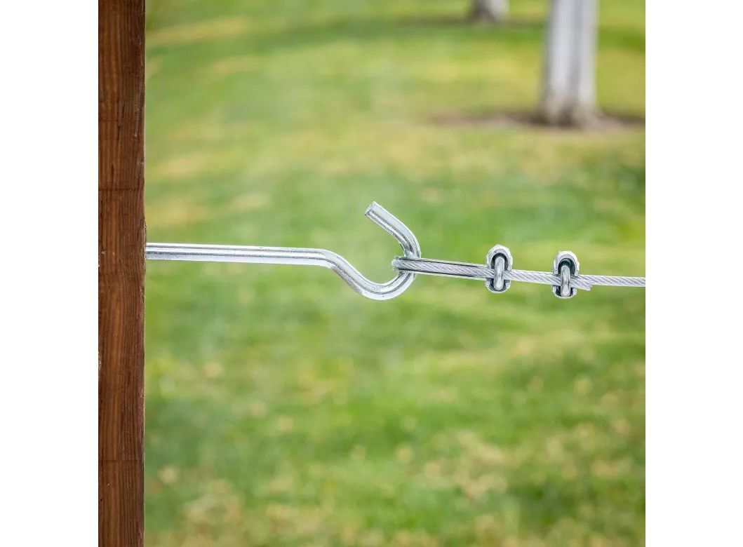 National Hardware Zinc Plated Screw Hook, 3/8-In x 8-In