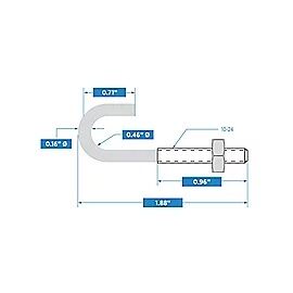 National Hardware Zinc Plated J Bolt, 3/16-In X 1-7/8-In