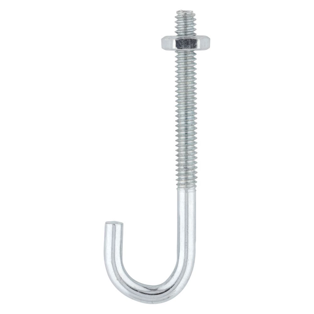 National Hardware Zinc Plated J Bolt, 3/16-In x 2 1/2-In