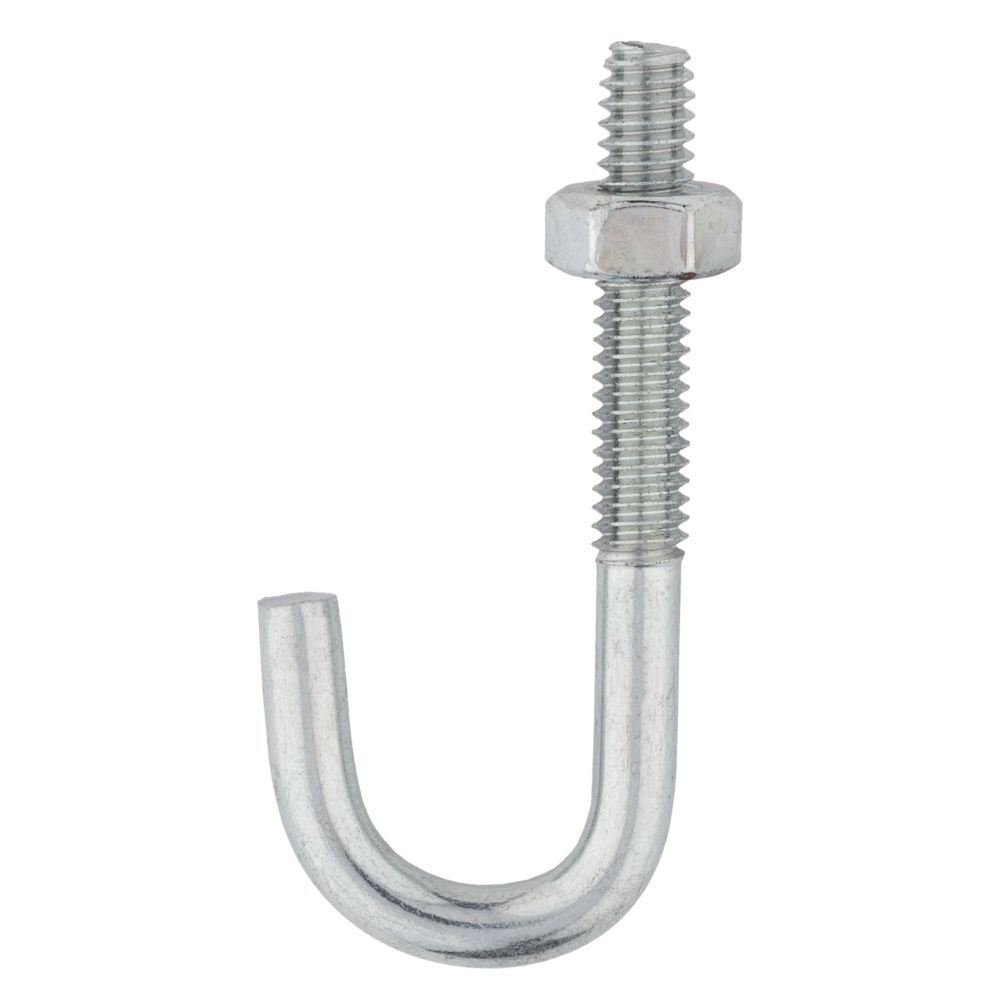 National Hardware Zinc Plated J Bolt, 1/4-In x 2 5/16-In