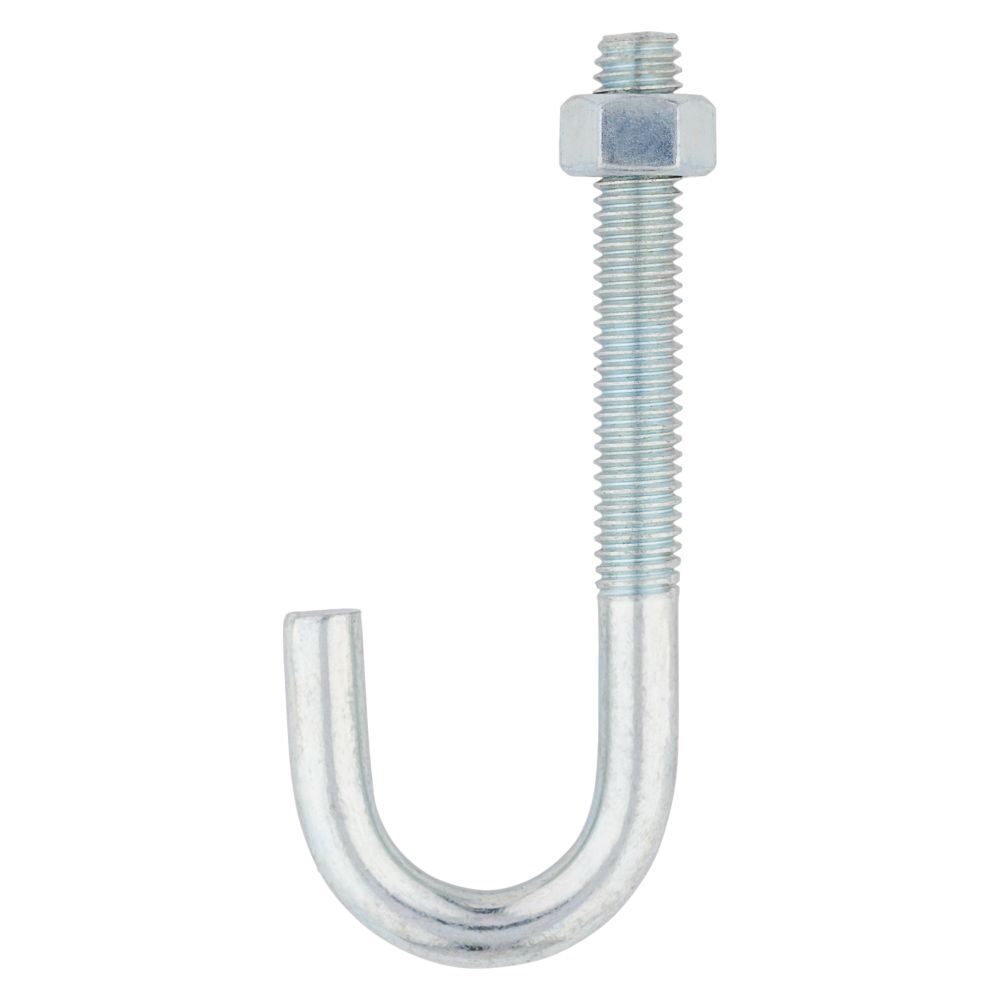 National Hardware Zinc Plated J Bolt, 3/8-In x 3 3/4-In