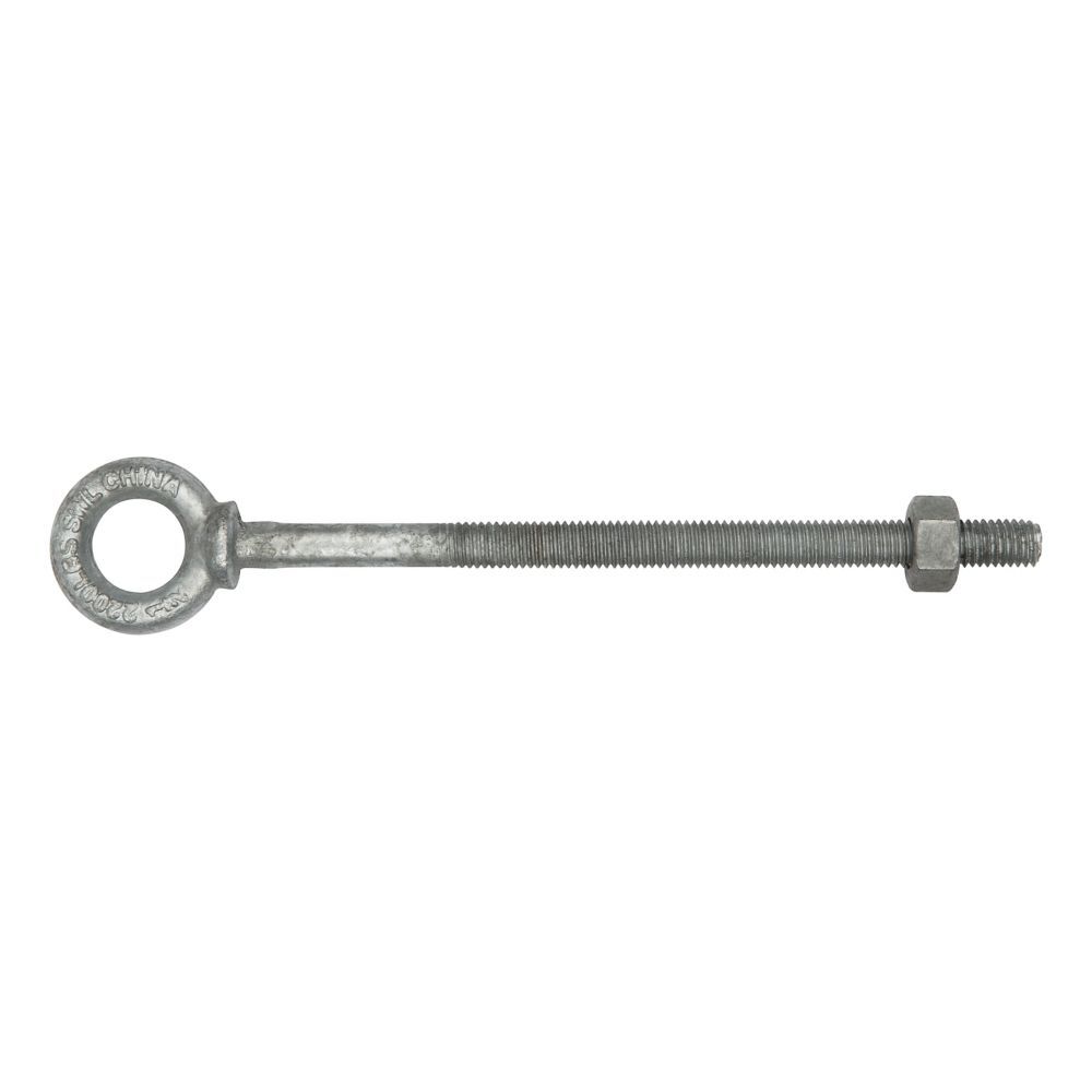 National Hardware Galvanized Forged Eye Bolt, 1/2-In x 8-In