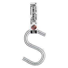 National Hardware Zinc Plated Open S-Hook, 3-In