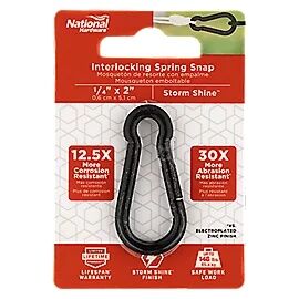 National Hardware Storm Shine Interlocking Spring Snap, 1/4-In X 2-In
