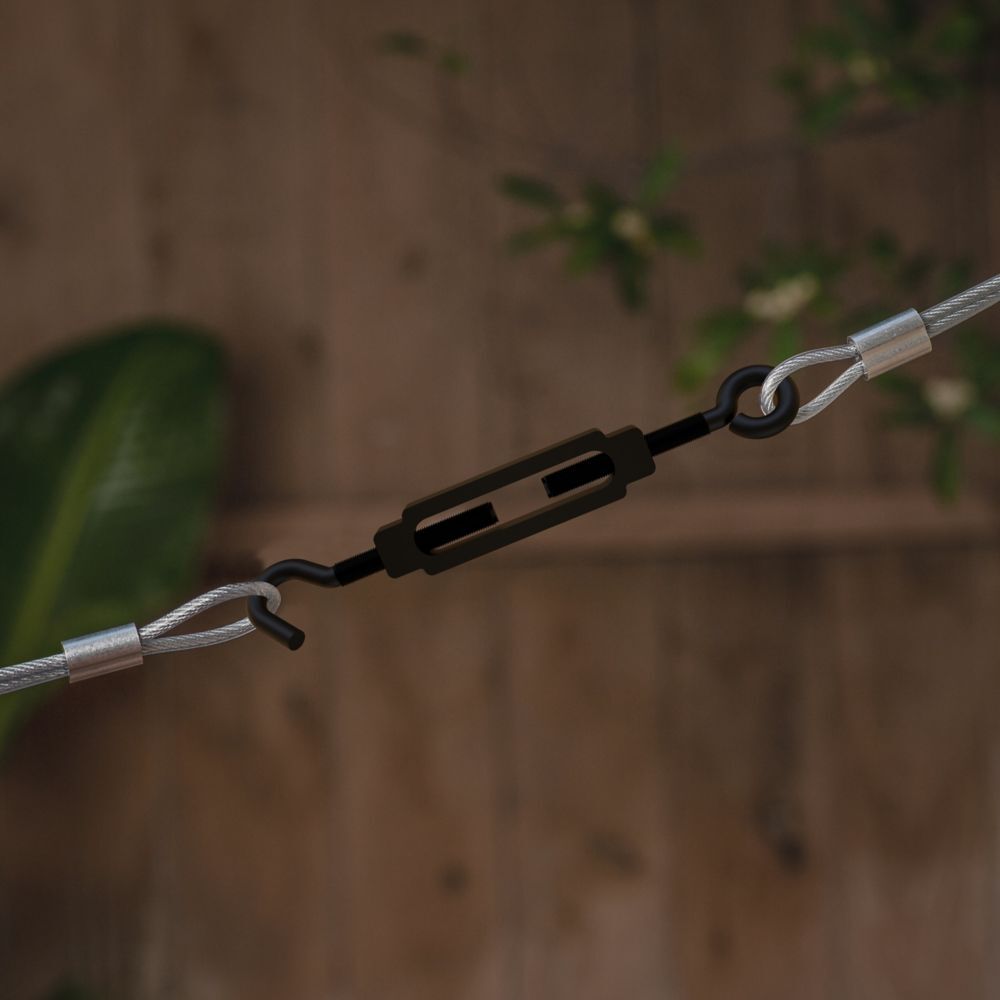 National Hardware Storm Shine Turnbuckle Hook And Eye, 1/4-In x 7 1/2-In