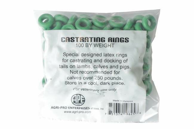 Agri-Fab Castrating Bands Green - 100 Count
