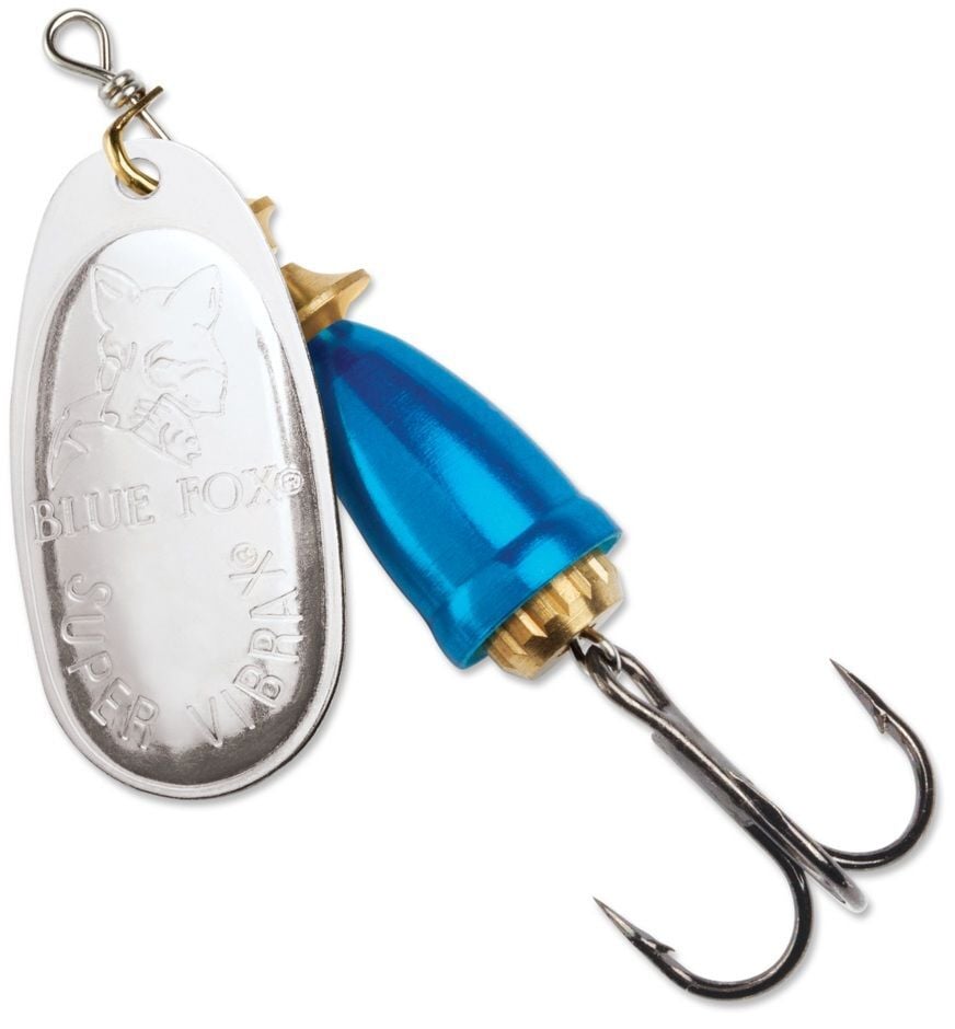 Blue Fox Classic Vibrax Silver/Chrome Blue Spinner, #6, 5/8-Oz