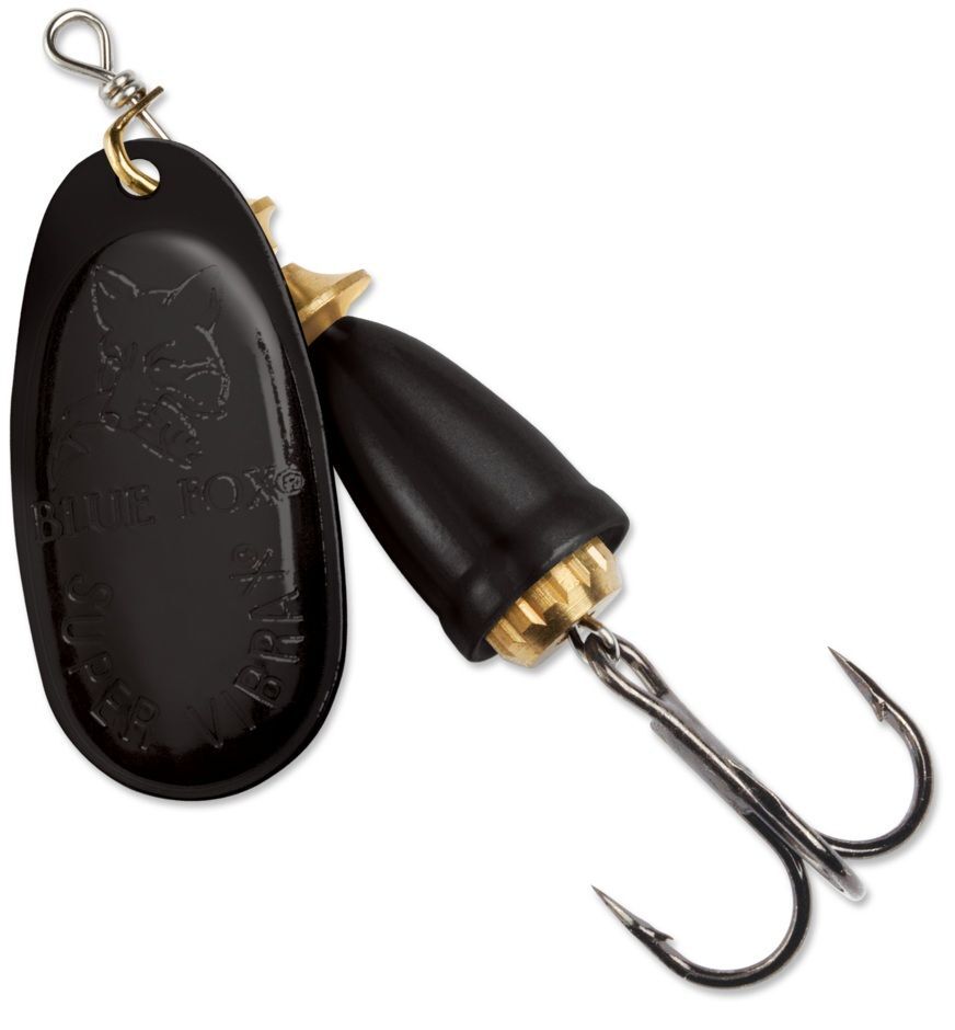 Blue Fox Classic Vibrax Black/Black Spinner, #6, 5/8-Oz