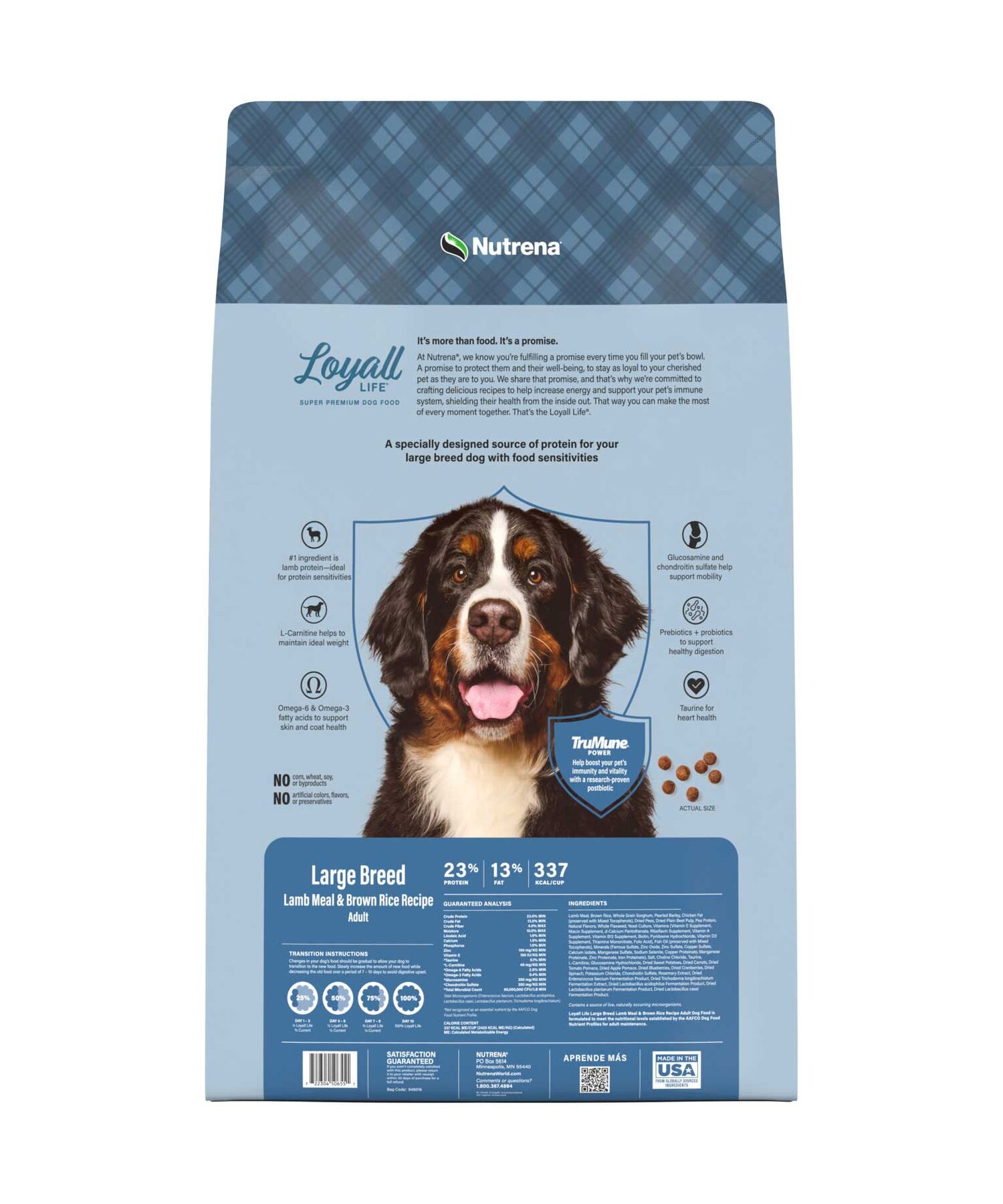 Nutrena Loyall Life Large Breed Lamb Meal & Brown Rice Dog Food, 40-Lb
