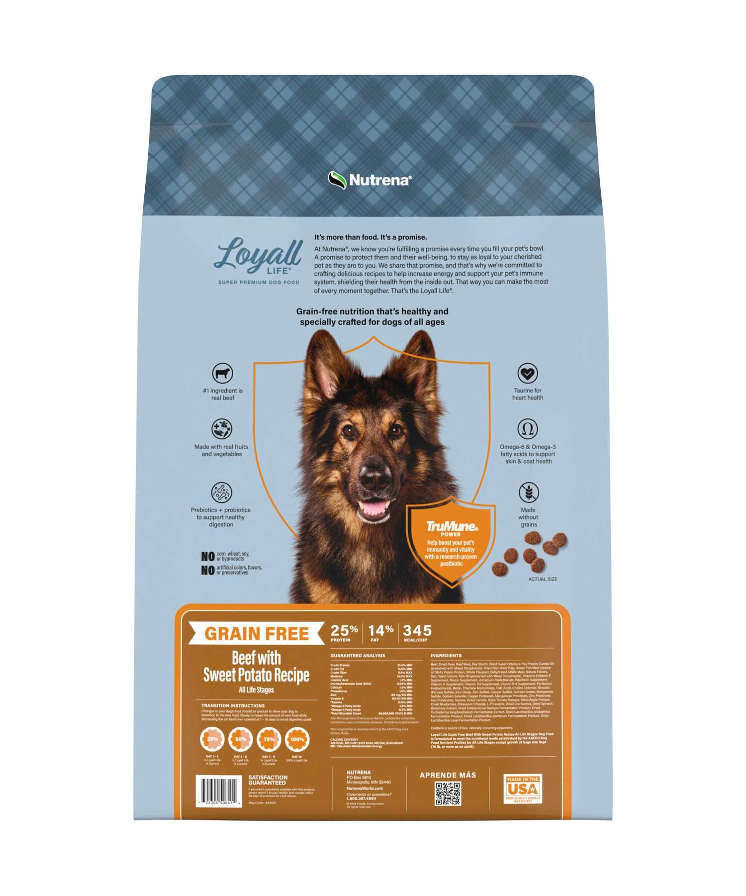Nutrena Loyall Life Grain Free Beef with Sweet Potato Recipe Dog Food, 30-Lb
