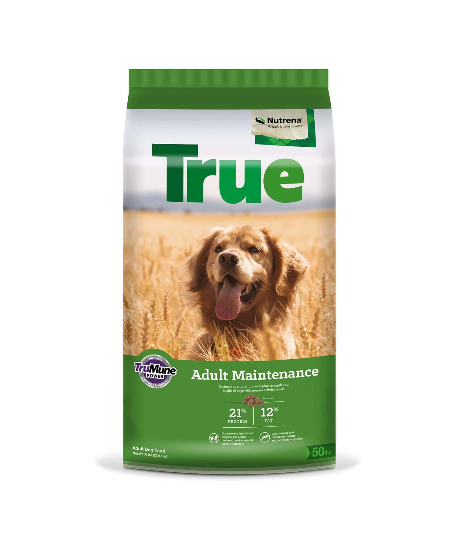 Nutrena True Adult Maintenance 21/12 Dog Food, 50-Lb