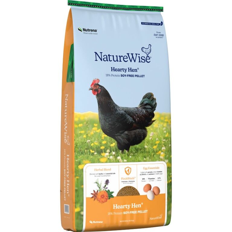 Nutrena NatureWise Hearty Hen 18% Protein Soy-Free Pellet, 40-Lb