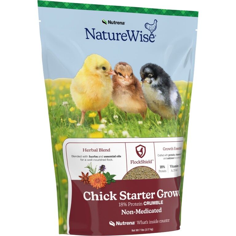 Nutrena NatureWise Chick Starter Grower 18% Crumble Non-Medicated, 7-Lb