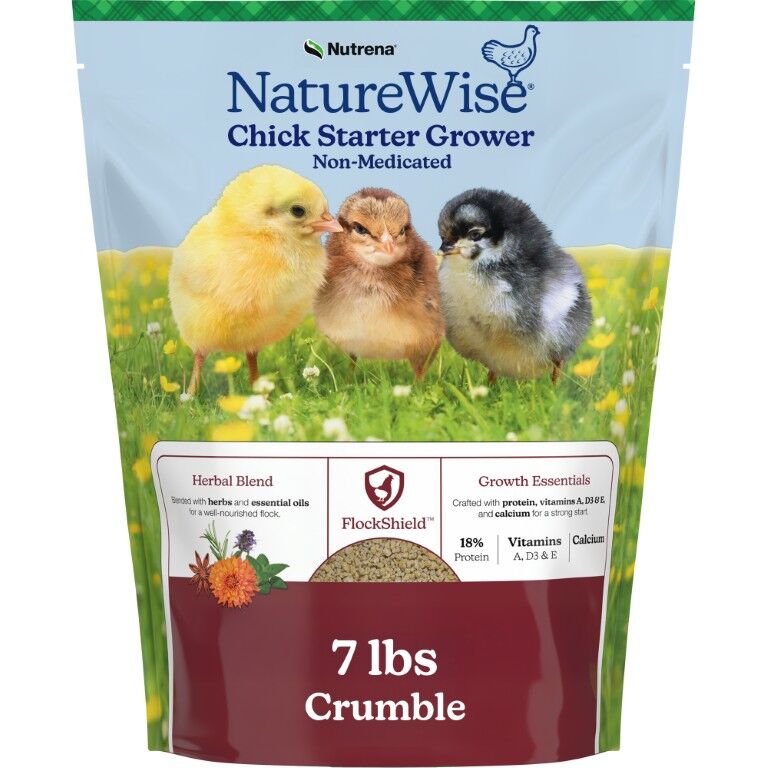 Nutrena NatureWise Chick Starter Grower 18% Crumble Non-Medicated, 7-Lb