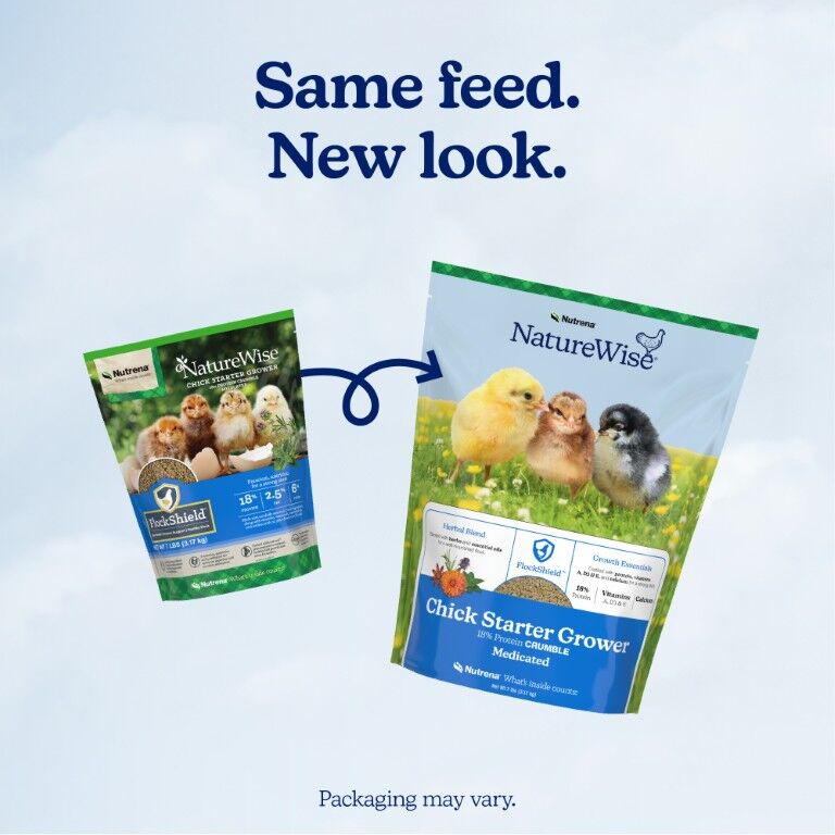 Nutrena NatureWise Chick Starter Grower 18% Protein Crumble Medicated, 7-Lb