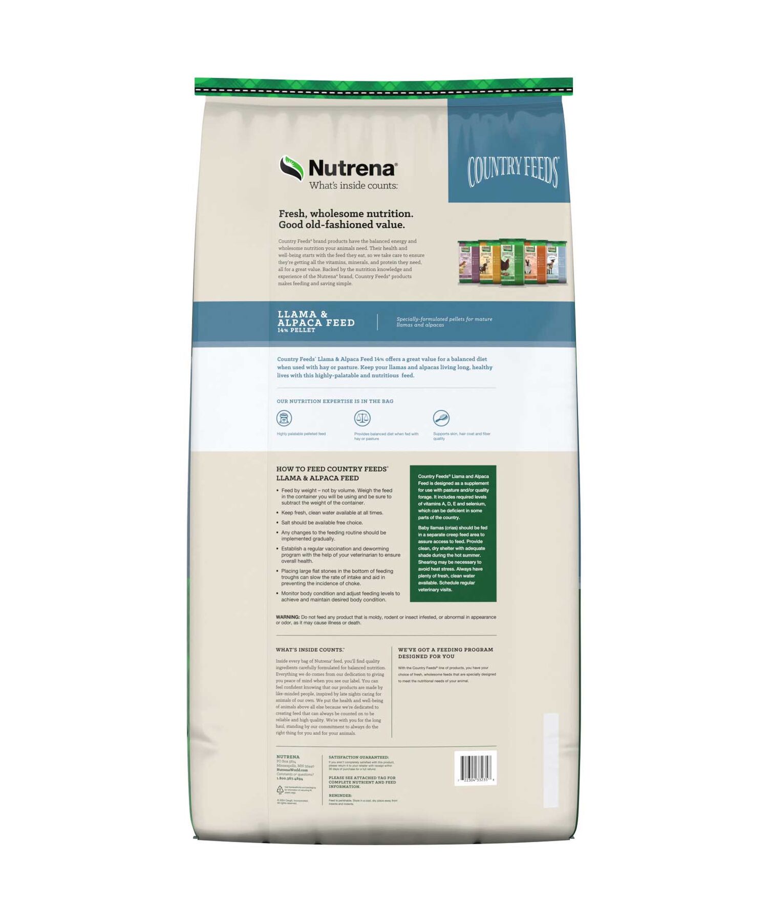 Nutrena Country Feeds Llama & Alpaca Feed, 40-Lb