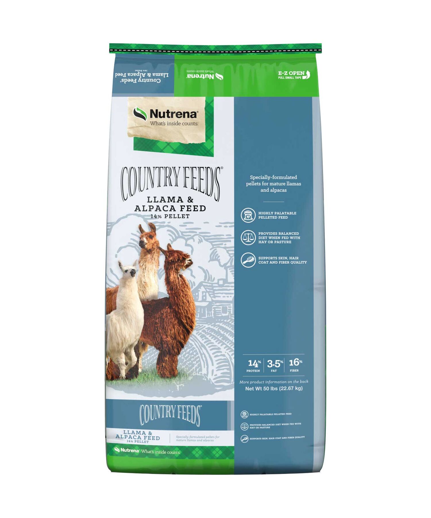Nutrena Country Feeds Llama & Alpaca Feed, 40-Lb
