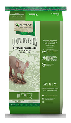 Nutrena Country Feeds Grower Finisher Pig Feed, 50-Lb