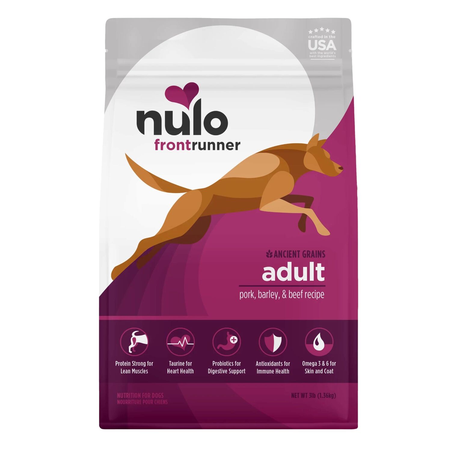 Nulo Frontrunner High-Protein Kibble Pork, Barley & Beef Recipe Dog Food, 23-Lb