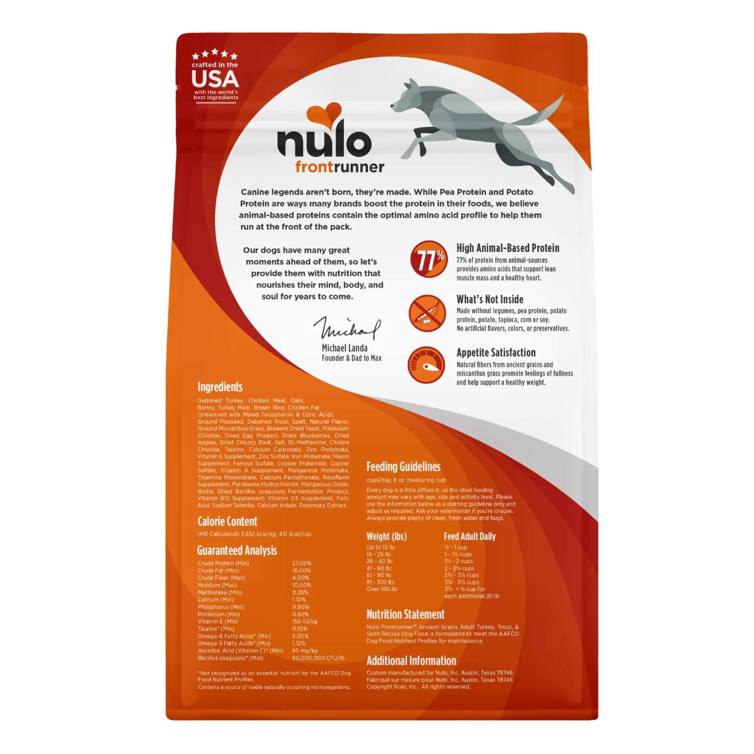 Nulo Frontrunner High-Protein Kibble Turkey, Trout & Spelt Recipe Dog Food, 23-Lb