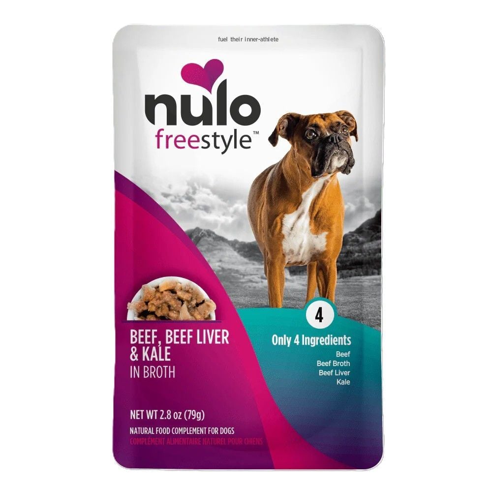 Nulo FreeStyle Beef, Beef Liver & Kale In Broth Recipe Dog Food, 2.8-Oz