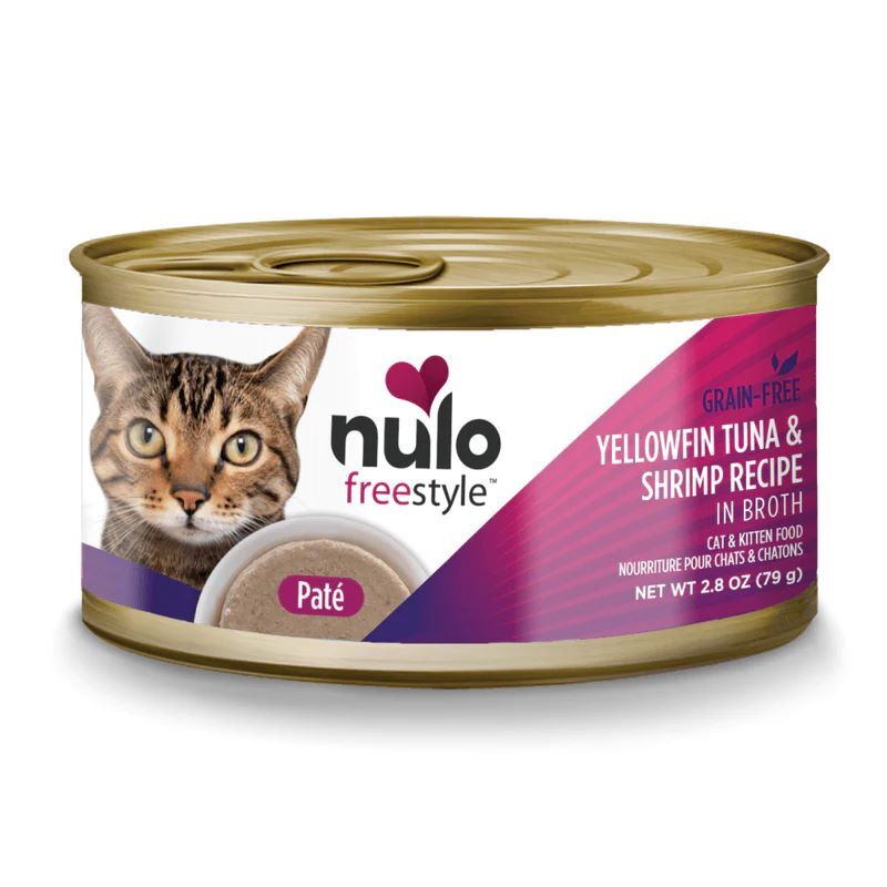 Nulo FreeStyle Yellowfin Tuna & Shrimp In Broth Recipe Cat & Kitten Food, 2.8-Oz