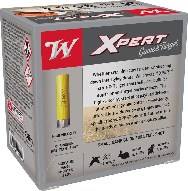 Winchester Xpert Game & Target 20 Gauge 2 3/4" #6 Shot, 3/4-Oz, 25-Rd