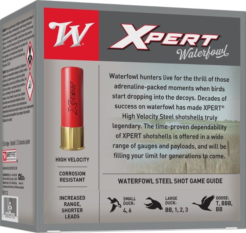 Winchester Xpert Waterfowl 12 Gauge 3" #2 Shot, 1 1/8-Oz, 25-Rd