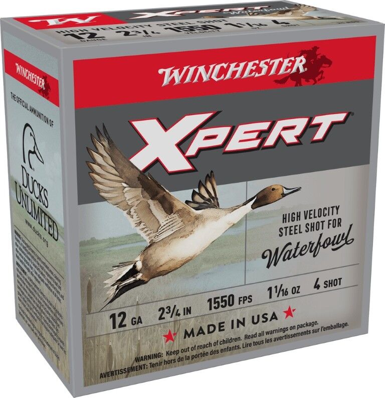 Winchester Xpert Waterfowl 12 Gauge 2 3/4" #4 Shot, 1 1/16-Oz, 25-Rd