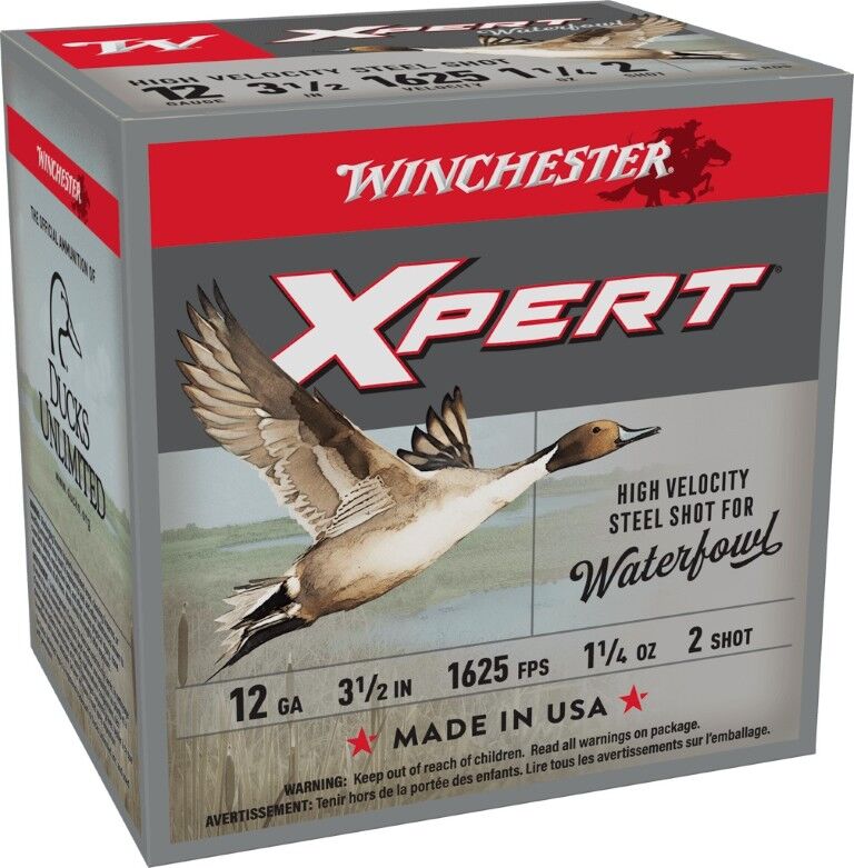 Winchester Xpert Waterfowl 12 Gauge 3 1/2" #2 Shot, 1 1/4-Oz, 25-Rd