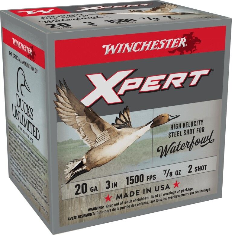 Winchester Xpert Waterfowl 20 Gauge 3" #2 Shot, 7/8-Oz, 25-Rd