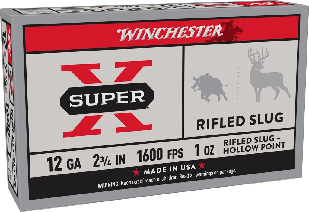 Winchester Super-X 12 Gauge 2 3/4" Rifled Hollow Point Slug, 1-Oz, 5-Rd