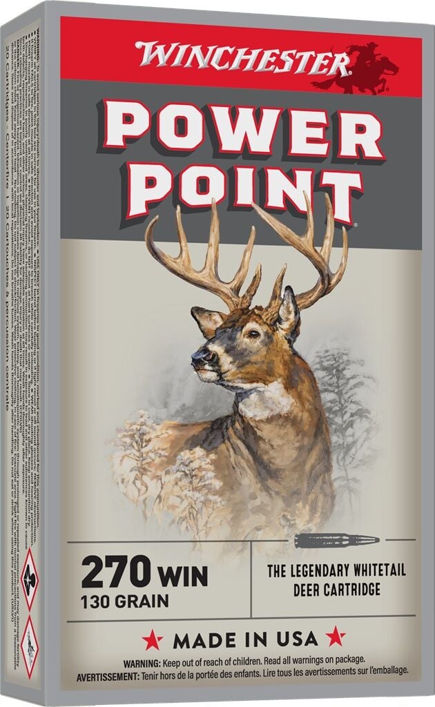 Winchester Power-Point .270 Win, 130 Grain Rifle Ammo, 20-Rd