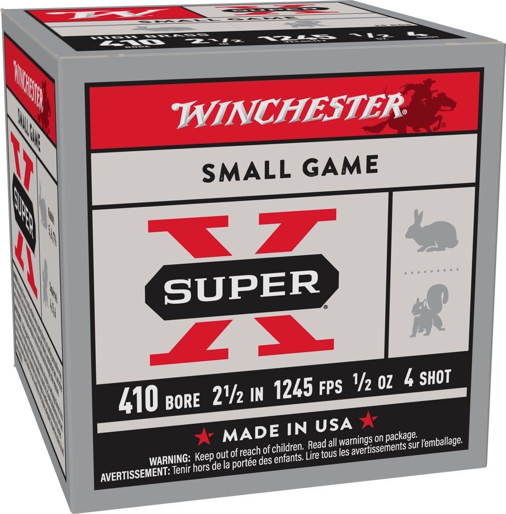 Winchester Super-X .410 Bore 2 1/2" #4, 1/2-Oz, 25-Rd