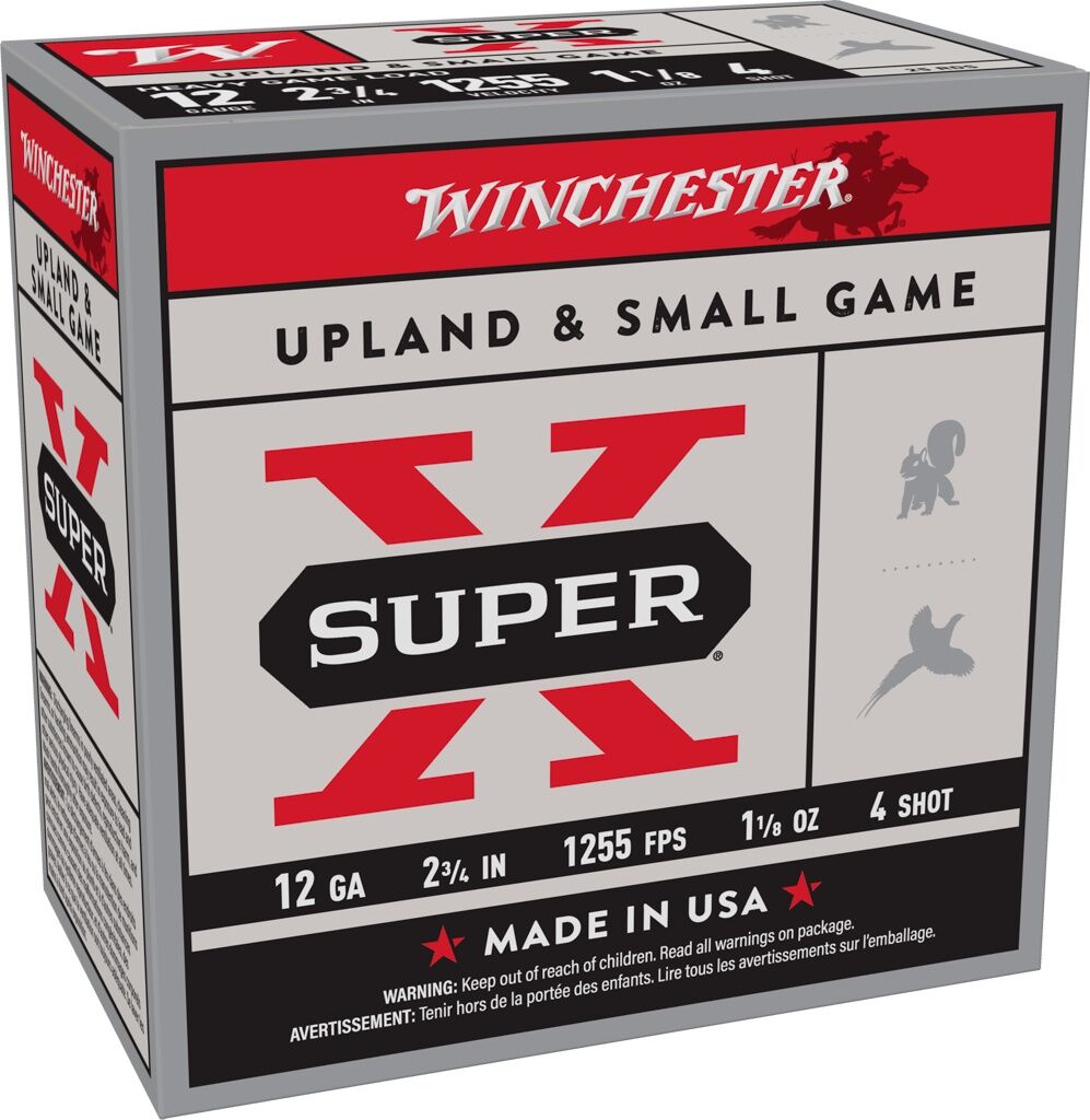 Winchester Super-X 12 Gauge 2 3/4" #4 Shot, 1 1/8-Oz, 25-Rd