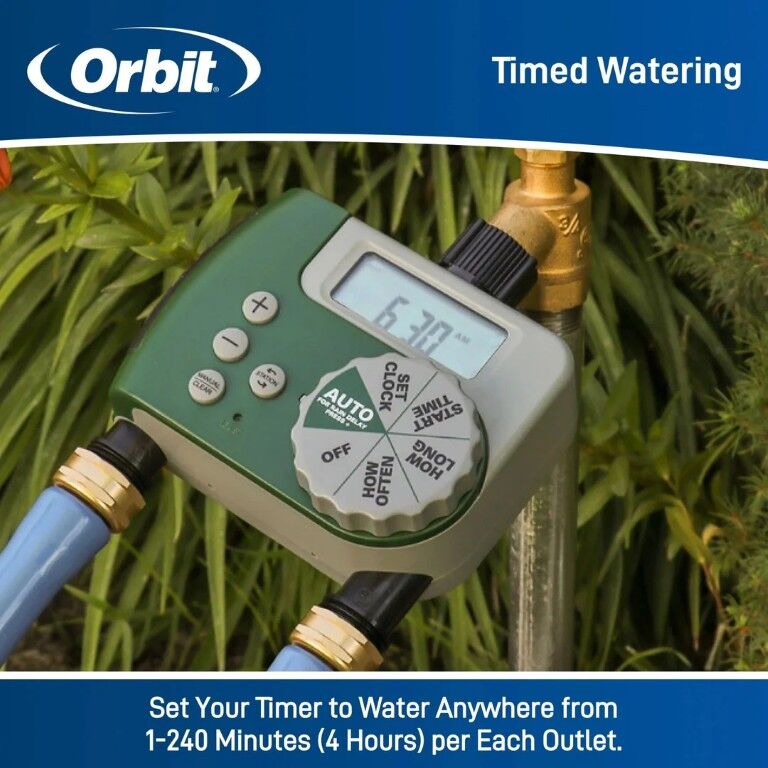 Orbit Digital 2 Outlet Hose Faucet Timer