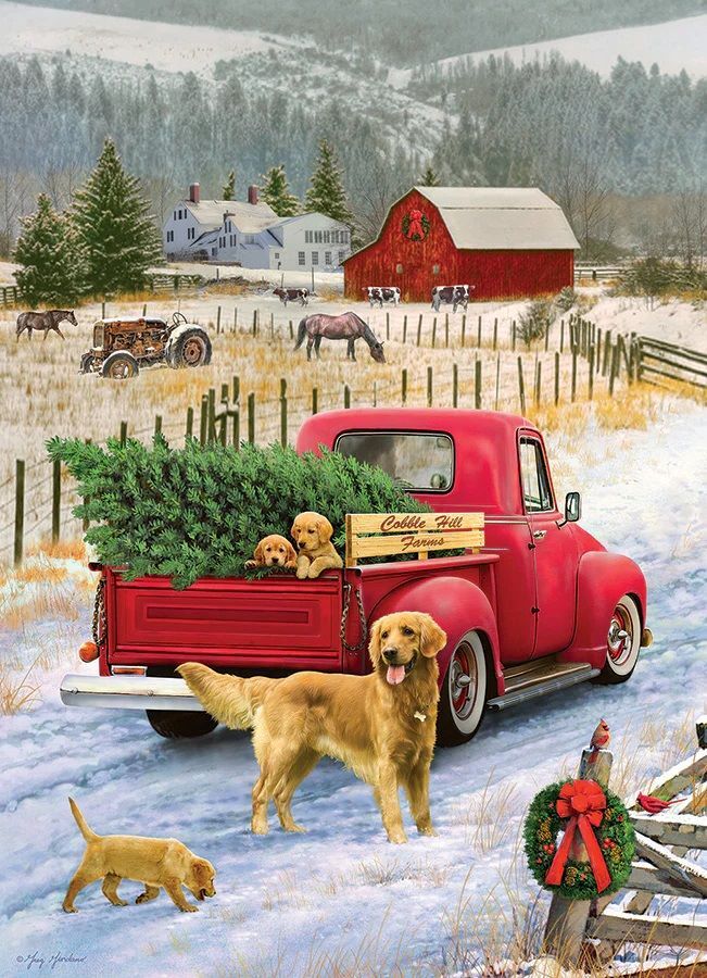 Outset Media Christmas on the Farm Puzzle, 1000-Pc