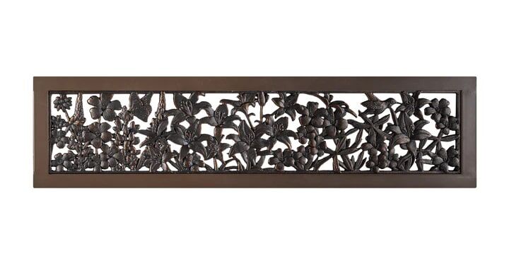 Cast Iron Wildflower Themed Bench