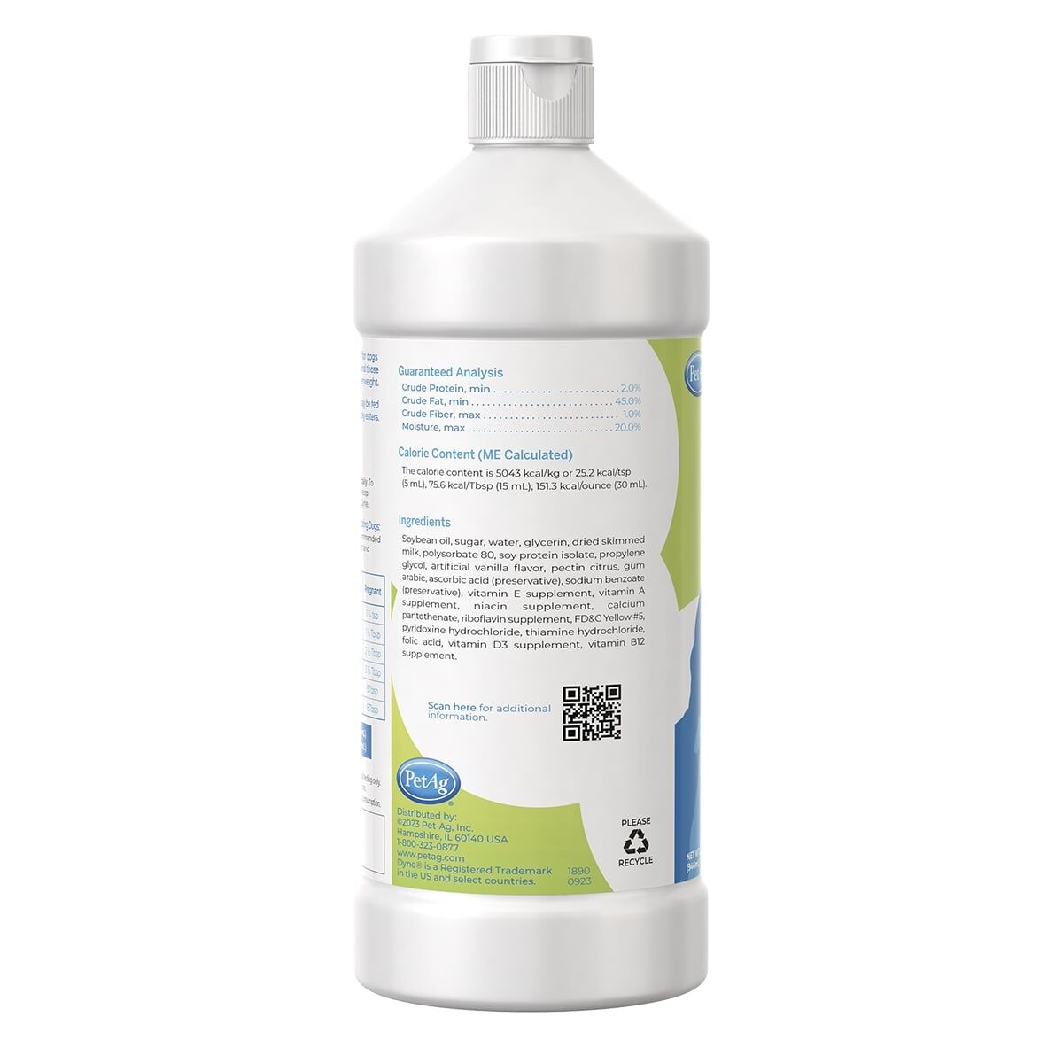 Dyne High Calorie Liquid Nutritional Supplement for Dogs & Puppies 8 Weeks and Older, 32-Oz