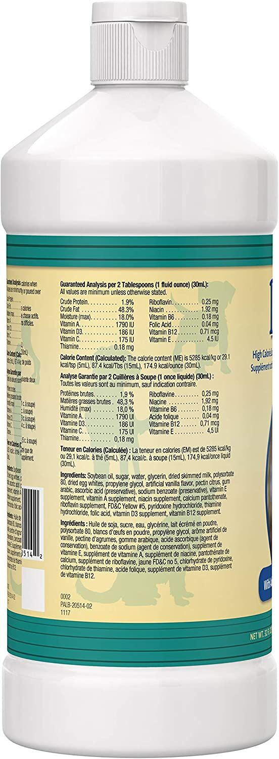 Dyne High Calorie Liquid Nutritional Supplement for Dogs & Puppies 8 Weeks and Older, 32-Oz