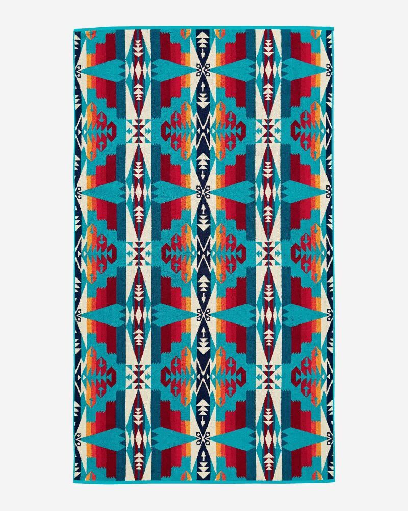 Pendleton Tucson Spa Towel In Turquoise, 40-In x 70-In - Kitchen