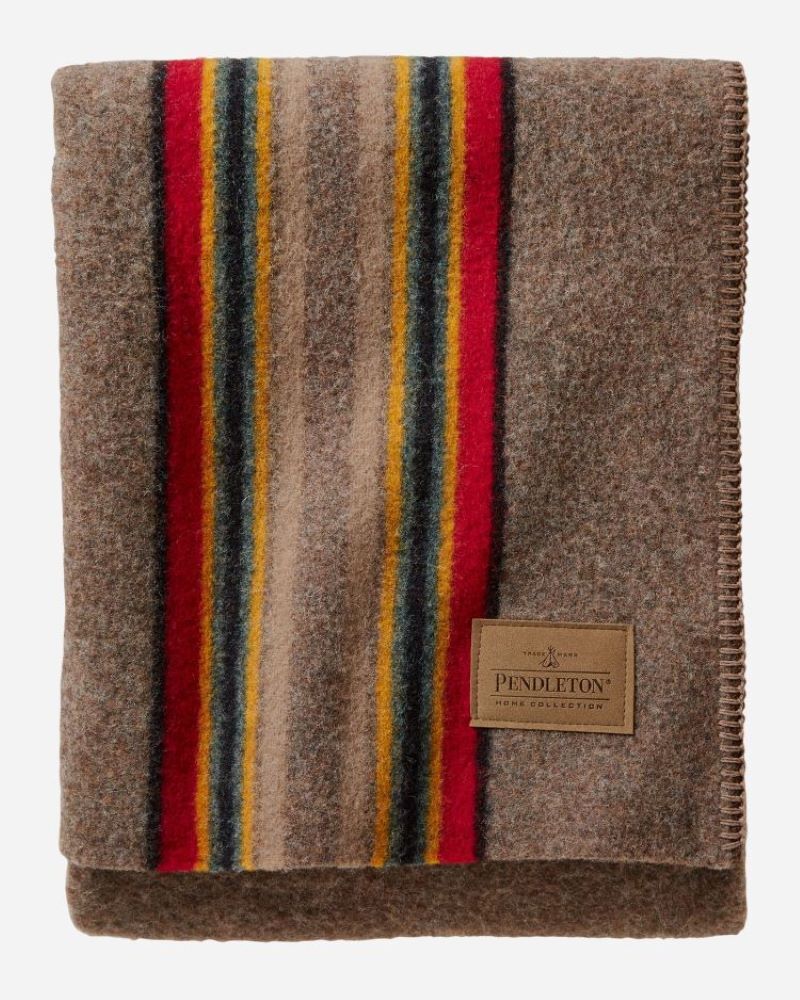 Pendleton Yakima Camp Throw Blanket In Mineral Umber, 54-In x 66-In